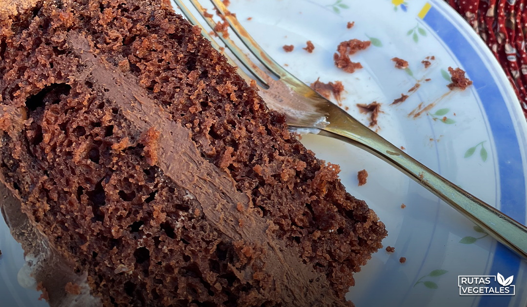 Receta de tarta de chocolate rutas vegetales