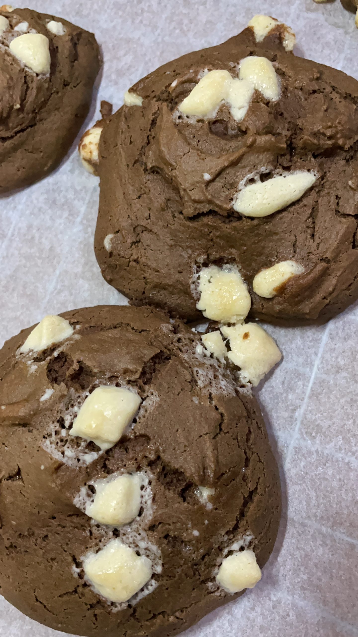 🍪 Cookies veganas de chocolate blanco estilo brownie