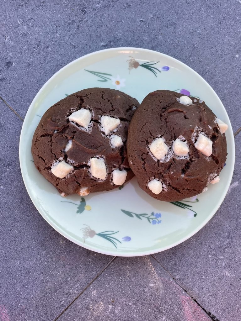 🍪 Cookies veganas de chocolate blanco estilo brownie