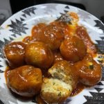 Albóndigas de tofu con tomate seco y parmesano vegano
